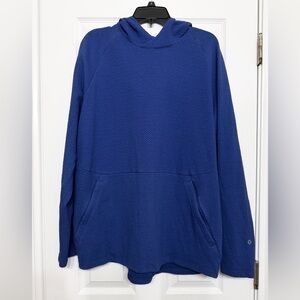 Lululemon cowl neck blue hooded sweater jacket pullover XL